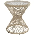 thumbnail image 1 of Outsunny Table Basse d'Extérieur en Osier, Table de Patio d'Extérieur Tambour, Brun Pâle, 1 of 10