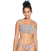 Xhilaration Juniors' Smocked Bandeau Bikini Top - Floral Print -
