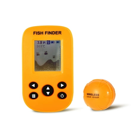 Portable Fish Finder Fishfinder with Wireless Sonar Sensor Fish Depth Finder Alarm for Lake River Sea