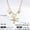 XL31272, variant on Stainless Steel 18K Gold Plated Baroque Pearl Necklace with Ocean Element Charms - Luxury Colorfast Women's Jewelry