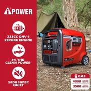 A-iPower 4000W Gas Inverter Generator, Electric Start, Quiet, RV Ready, Portable