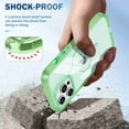 thumbnail image 5 of ELEHOLD Full Body Magnetic Case for iPhone 14 Pro Max,Built-in Front Screen Protector 360 Protection Compatible with Mag Safe Transparent Clear Shockproof Cover for iPhone 14 Pro Max,Green, 5 of 7