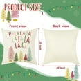 thumbnail image 4 of Merry Bright Christmas Pillow Covers Colorful Holiday Holly Jolly Set of 4 Winter Decorative Throw Pillow Covers Cushion Case for Home Sofa Bed Chair (20" L x 20" W), 4 of 4