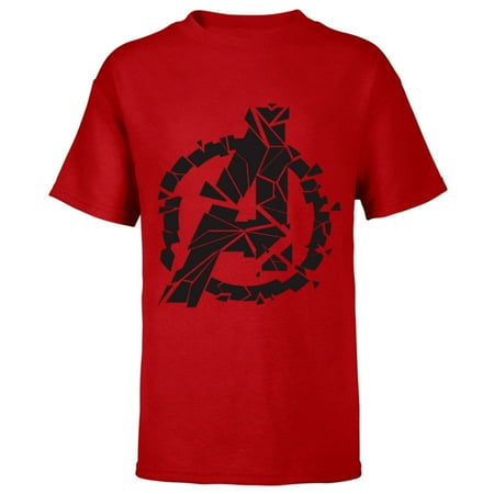 Marvel Avengers: Endgame Logo Broken Pieces – Short Sleeve T-Shirt for Kids – Customized-Red