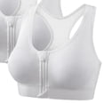 thumbnail image 4 of Sentmoon Bras for Women High Impact Sports Bras for Women 4 Pack Front Zipper Sports Bra Underwire Support Breathable Soft Stretch Back Gather Design Secure Fit Workout Running Gym Active Bra, 4 of 5