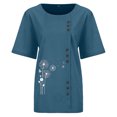 thumbnail image 3 of Pntutb - Camiseta holgada de manga corta con cuello redondo y estampado informal para mujer Pntutb Pntutb-1149, 3 of 3