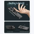 thumbnail image 4 of Allytechgroup for iPhone 15 Case with 360° Rotatable Ring Holder, [Sliding Camera Cover] [Compatible MagSafe] [Military Grade Tested] Anti-Fingerprint Slim Magnetic Case Cover, Black, 4 of 6
