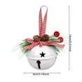 thumbnail image 6 of Dserfhy Christmas Bell Ornaments with Pinecones Berries Plaid Bow Rustic Metal Jingle Bells Xmas Tree Hanging Decor for Holiday Door Window Tree Party Decor, 6 of 8