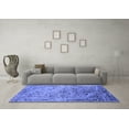 thumbnail image 3 of Ahgly Company Machine Washable Indoor Rectangle Oriental Blue Industrial Area Rugs, 6' x 9', 3 of 4