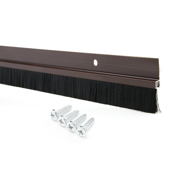 Door Bottom Sweep Aluminum Alloy w 0.8-inch Brush 40-inch x 1.7-inch