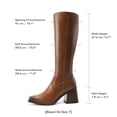 thumbnail image 2 of Bota DREAM PAIRS DWUMKB2509 Alta Marrón con Cierre Lateral, 2 of 8