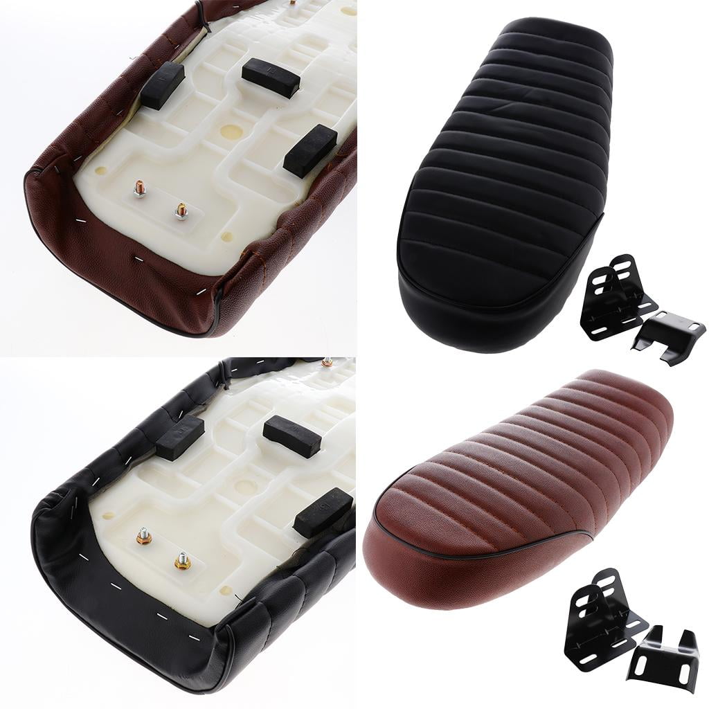 Flat Brat Style Cafe Racer Seat Vintage Saddle For... - Vicedeal