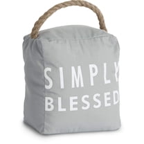 Pavilion Gift Company Door Stopper, 5" x 6", Gray, White