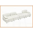 thumbnail image 2 of Modern 90.6" White Tech Cloth Sofa – Waterproof, Pet & Stain Resistant for Apartments, 2 of 12