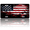 American Flag, variant on 1 Pcs 2D Flat License Plate Covers & Frames, Tigers Face For Decorative Front, Waterproof For Decoration Aluminum License Plate Covers & Frames Cover For Men Women, 12" X 6"