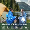thumbnail image 4 of Portable Camping Blanket Lightweight Water Resistant Windproof Insulated Double Sided Snow Mountain Pattern Includes Large Drawstring Bag for Travel Festivals Outdoor Use, 4 of 6