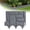 Grey, variant on 1Pcs Imitation Stone Garden Fence Border, Interlocking Plastic Landscape Edging, Weather Resistant No-Dig Lawn Edging Barrier for Flower Bed Patio Yard Pathway Lawn Landscaping Decor,Grey