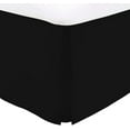 thumbnail image 2 of Box Pleated Split Corner Bed Skirt 15" Inch Drop,800 Thread Count 100% Egyptian Cotton Wrinkle and Fade Resistant Bed Skirt - Queen Size (60" x 80") Black Solid, 2 of 6