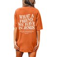 thumbnail image 4 of Graphic Tees for Women's T-Shirts and Graphic Tees Casual Short Sleeve Tops for Women Orange M, 4 of 7