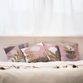 thumbnail image 4 of Minimal Throw Pillow Cushion Case Pack of 4, Modern Style Leaf Branch and Geometric Abstract Details Contemporary, Modern Accent Double-Sided Digital Printing, 18", Rose Fawn and Eggplant, 4 of 6
