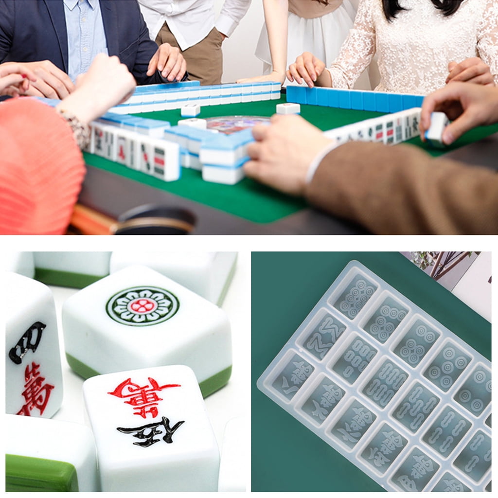 GENEMA Mahjong Dice Epoxy Resin Casting Mold Resin Silicone Molds for DIY Craft Project