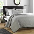 thumbnail image 1 of Chic Home QS2500-US Mateo Chevron Blocks Quilt Set - Silver - Twin - 2 Piece, 1 of 4