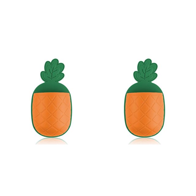 Matsuzay Estante de almacenamiento de piña PP, adorable soporte de drenaje autoadhesivo de dibujos animados sin taladro, organizador decorativo No.03 2piezas