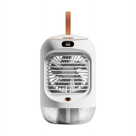 

Electric Fan Rechargeable Portable Desktop Silent USB Cooling Mini Portable Fan Air Conditioners Home Humidifier White