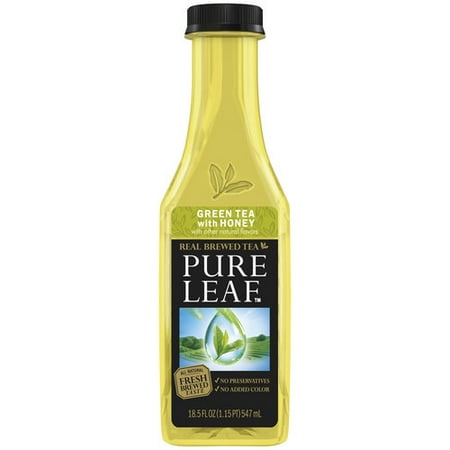 Lipton Pure Leaf Green Tea with Honey Real Brewed Tea, 18.5 fl oz