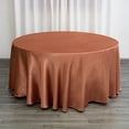thumbnail image 2 of BalsaCircle 120" Round Satin Tablecloth Terracotta, 2 of 8