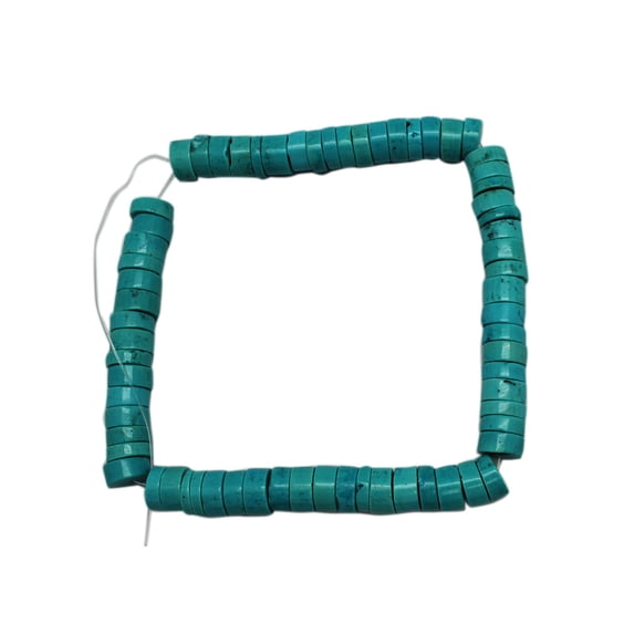 Blue Turquoise Heishi Bead Strand (15 x 5mm)