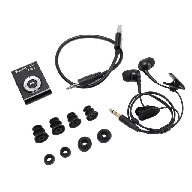 Waterproof MP3 Player, 8GB Memory Underwater Music Player with Waterproof Headphones, Multifunctional Swimming MP3 Player for Diving Surfing Running Skiing Kayaking