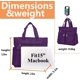 thumbnail image 3 of Canvas Tote Bag Waterproof Nylon Multi Pocket Shoulder Bags Laptop Work Bag Teacher Purse Handbag for Women Men, 3 of 5