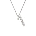 thumbnail image 2 of Delight Jewelry Silvertone Mini August - Lime Green Crystal Heart Silvertone Sisters Best Friends Forever Bar Charm Necklace, 23", 2 of 4