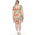 thumbnail image 3 of White Mark Robe Fleurie à Manches Courtes à Encolure Carrée pour Femme Grande Taille, 3 of 6