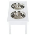 thumbnail image 3 of Yardi Yarda 23" Wooden Heavy Duty Dog Food Bowls Pet Elevated Feeding Station -White, 3 of 11