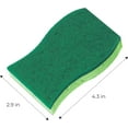 thumbnail image 3 of Smart Design Heavy Duty Cellulose Smart Scrub Sponge - Set of 9 - Ultra Absorbent - Ergonomic Shape - - Cleaning, Dishes, & Hard Stains - Green, 3 of 8