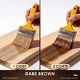 thumbnail image 4 of DWIL Wood Stain and Sealer in One, Water Based Semi-Transparent Outdoor Wood Stain for Decks, Fences, Furniture, Wood Paint Projects, Fast Drying Low Odor Formula (32oz Dark Brown), 4 of 8