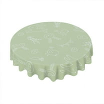 Eveokoki Easter Round Tablecloth 60 inch Diameter Happy Easter With Rabbit Egg Rainbow Table Cloths Spill Proof Wrinkle Table Cloth for Kitchen Dining Decoration Holiday Parties