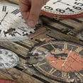 thumbnail image 4 of Ambesonne Clock Jigsaw Puzzle, Vintage Wall, Heirloom-Quality Fun Activity for Family Durable Cardboard, 1000 pcs, Brown and Red, 4 of 5