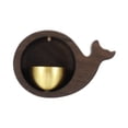 thumbnail image 1 of Campana de tendero, timbre de puerta de madera colgante magnético para abrir la puerta, ballena, 1 of 6