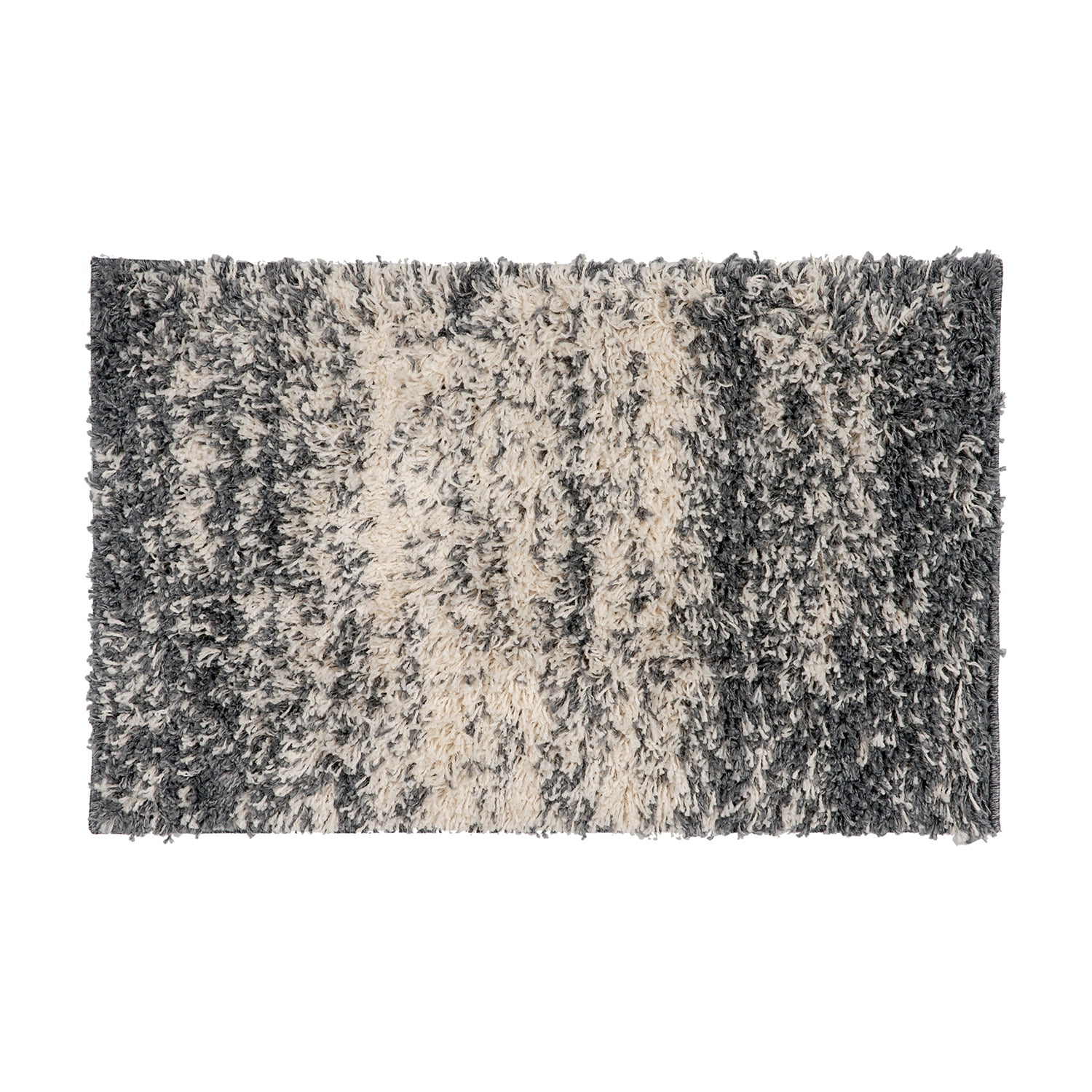 Distressed Modern Ombre Shag D.Gray 2'x3' Area Rug