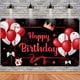 thumbnail image 1 of Banner rojo de feliz cumpleaños, decoración grande, telón de fondo de cumpleaños rojo y negro, foto de decoraciones de cumpleaños, 71x44 pulgadas, 1 of 5