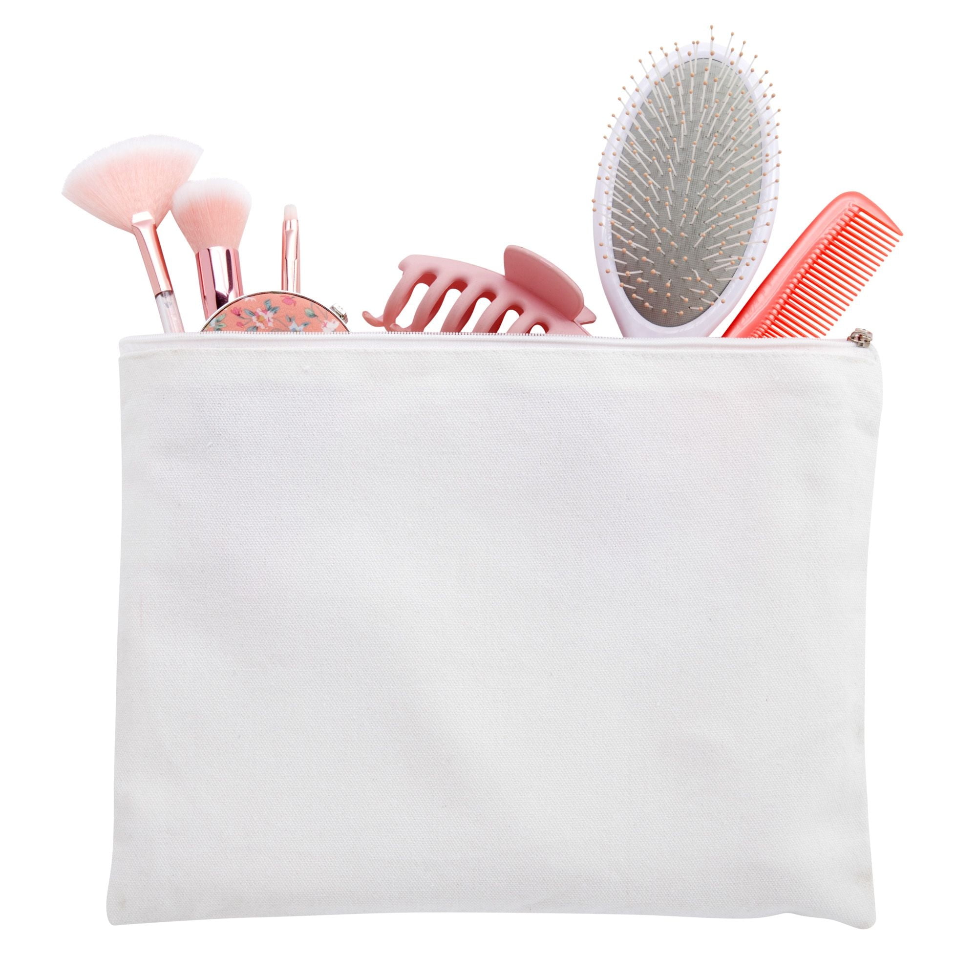 LifeUnite 10 PCS Canvas Makeup Bag Cosmetic Pouch Blank Zipper Bag-9.1 ×  5.9 inch
