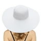 thumbnail image 2 of ¡Rebajas! Sombrero Fdelink para el sol, con protección UV, para verano, para mujer, ancho, de paja, para playa, para niña pequeña, plegable, color blanco., 2 of 3