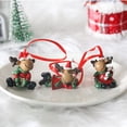 thumbnail image 4 of Wosthever 3x adornos navideños decorativos rojos tesoros hechos a mano adornos navideños en resina Kits de decoración para fiestas B, 4 of 6