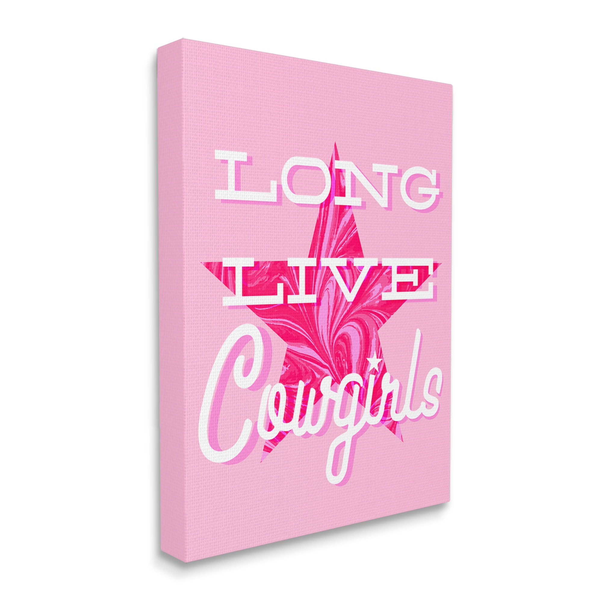 Stupell Industries Long Live Cowgirls Phrase Abstract Painting Gallery Wrapped Canvas Print Wall Art, 24 x 30