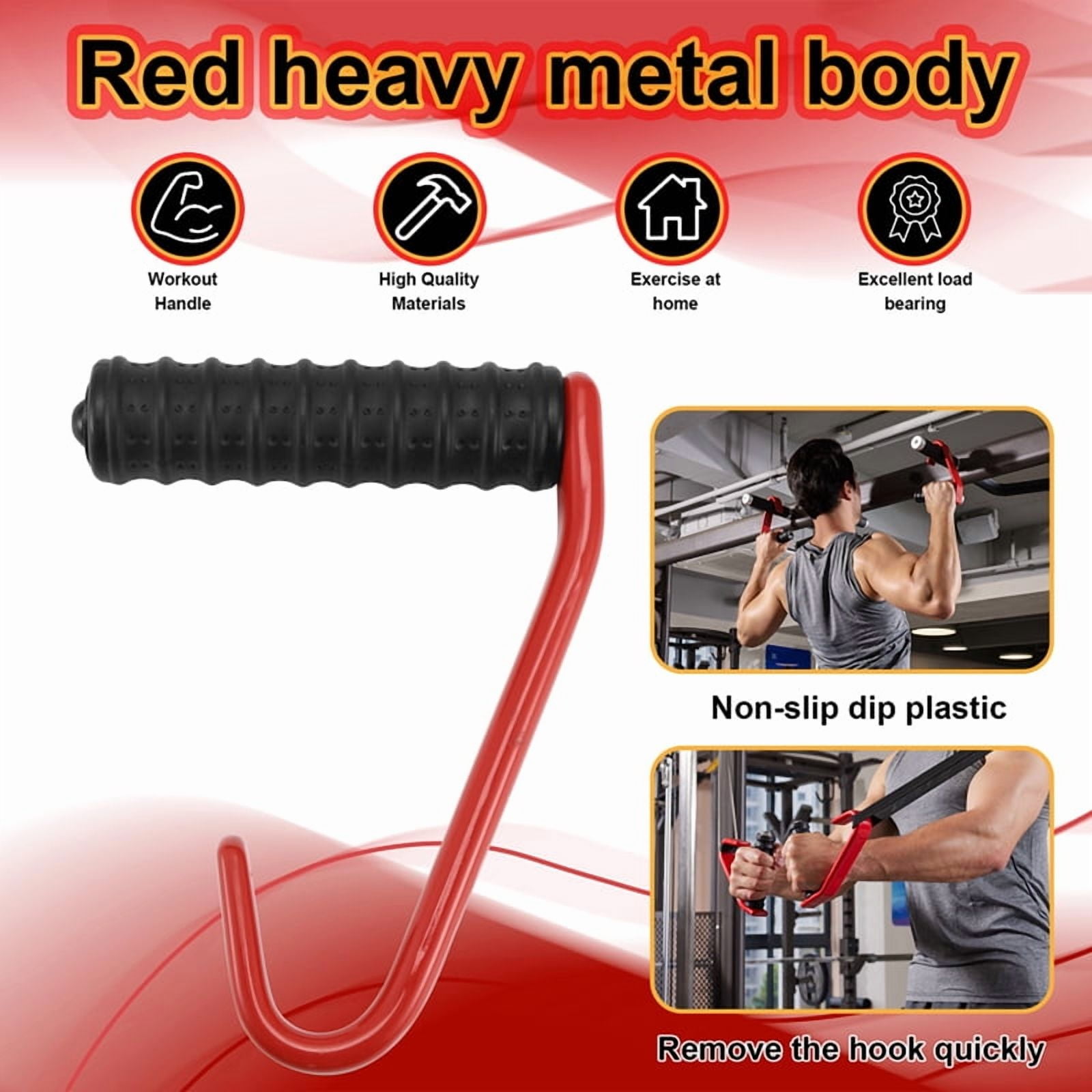Gyms Vertical Grip Handle Pulls Up Resistance Band Exercises Attachments for Pulls-Up Workouts,B