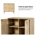 thumbnail image 5 of Boho Storage Accent Cabinet 2 Rope Woven Doors Set of 2 with Cable Management Oak, 5 of 7
