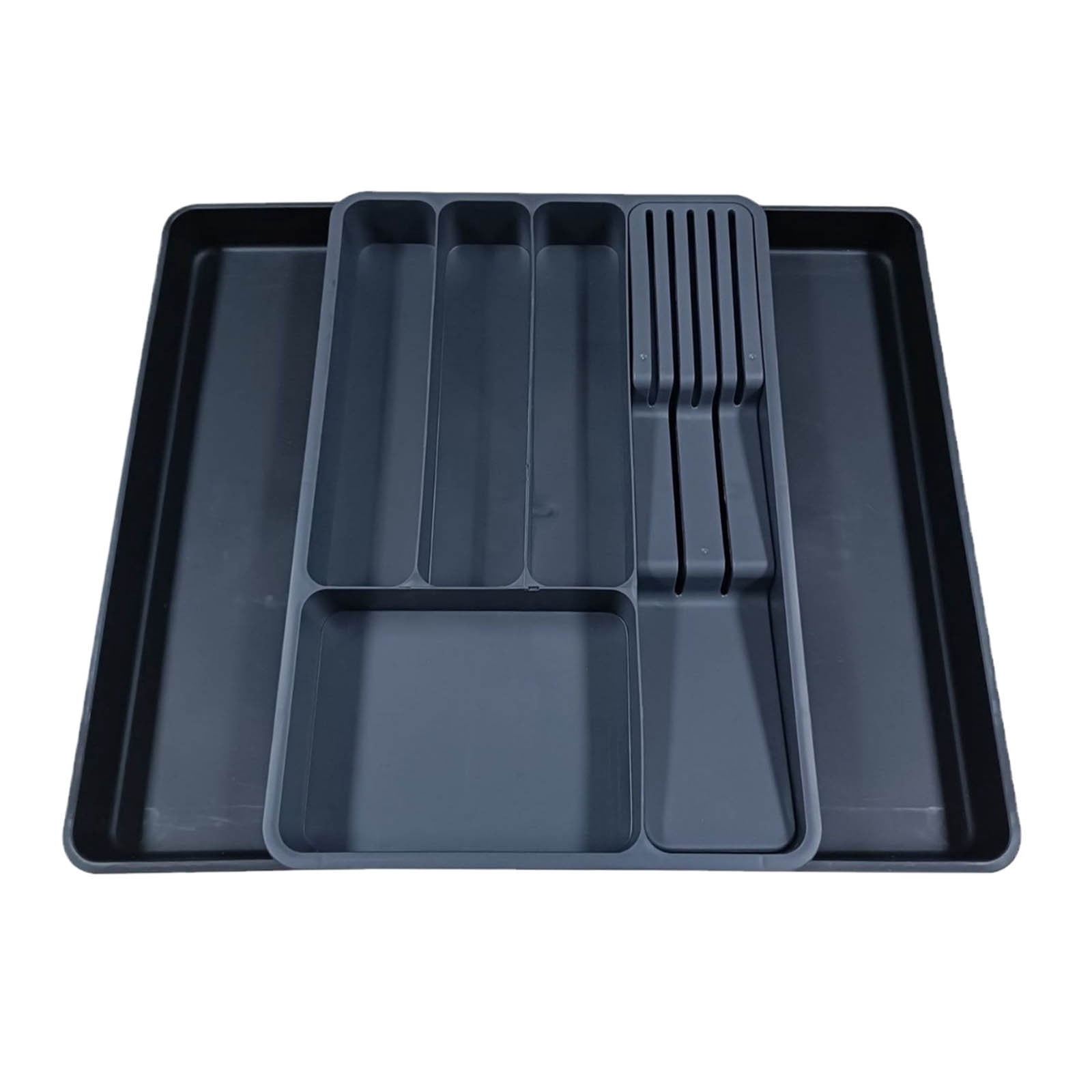 Adjustable Cutlery Drawer Organizer, Expandable Kitchen Utensil Storage Rack, Plastic Material, Fits Any Drawer Size, Easy to Clean